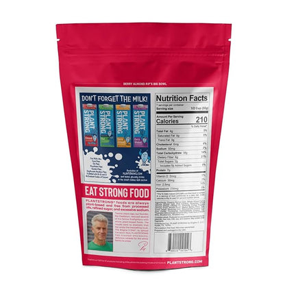 Rip's Big Bowl - PLANTSTRONG Berry Almond Cereal (6-Pack) Non-GMO Whole-Grain Plant-Based Oil Free Pack of 6 x 14oz Bags