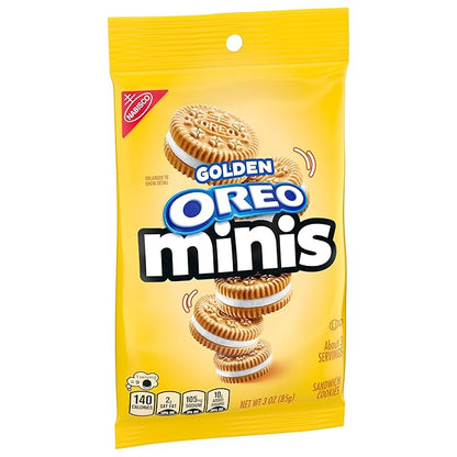 OREO Minis Golden Sandwich Cookies, 12 - 3 oz Bags