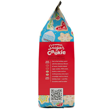 Community Coffee Grandma's Sugar Cookie Ground Coffee, Limited Edition Holiday Flavor, Natural Ingredients, 11 Ounce (Pack of 6)