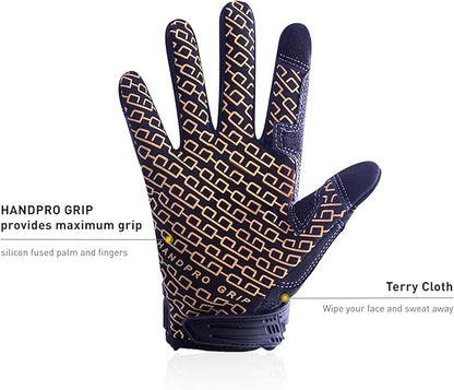 HANDLANDY Mens Work Gloves Touch screen, Utility Mechanic Gloves, Flexible Breathable Fit- Padded Knuckles & Palm