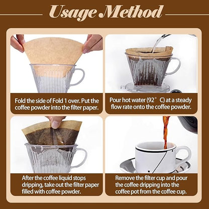Disposable Coffee Paper Filters, 160 Pcs #4 Cone Coffee Filter 8-12 Cup (Natural Unbleached) for Ninja Coffee Maker