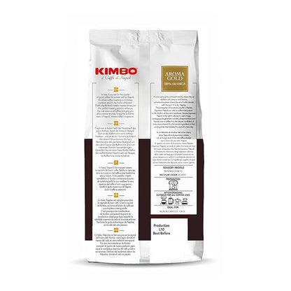 Kimbo Aroma Gold | 100% Arabica Whole Bean Coffee | Medium Dark Roast | 9/13 Intensity | 2.2 Lbs (1kg) Bag