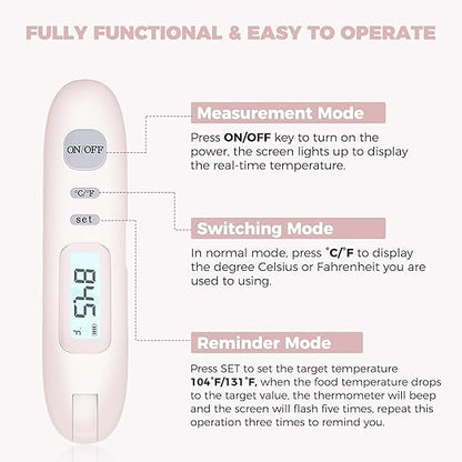 Meat Thermometer Digital - Instant Read Food Thermometer for Cooking Grilling Air Fryer Griddle Probe Kitchen Gadgets Essentials BBQ Grill Smoker Oil Fry Candy Turkey Instant Read Thermometer