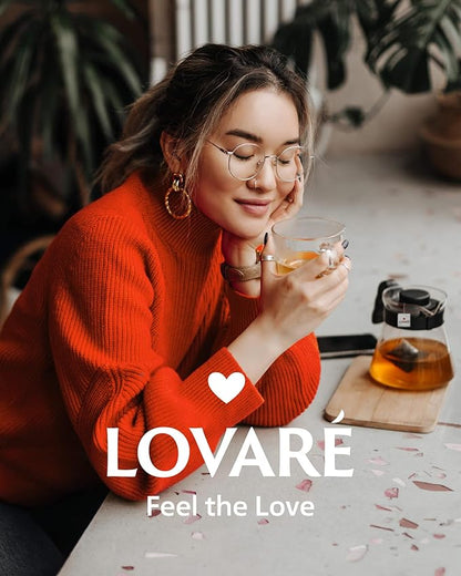 LOVARE Tea Bags, 32 Count - Assorted Black Tea Variety Pack - 1001 Night, Passion Fruit, Champagne Splashes, Wild Berry - Made in Ukraine - Gluten Free