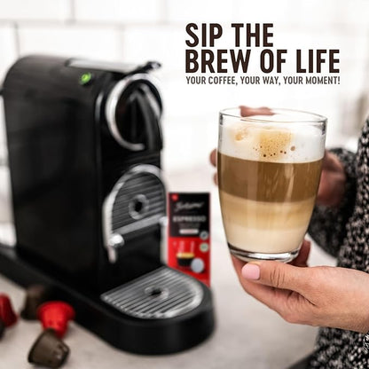FORTISIMO Espresso Pods Variety Pack - 100 Count Espresso Capsules - Compatible with Nespresso Original Line Machines - Authentic and Refined Taste Freshly Packaged in Italy