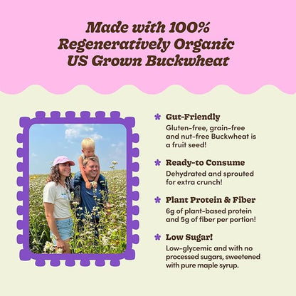 Clusterbucks Superfood Clusters – Grain-Free, Keto-Friendly Granola with Regeneratively Grown Sprouted Buckwheat– Gluten-Free, Low-Carb, Organic Healthy Snack (3-Pack, Birthday Cake)