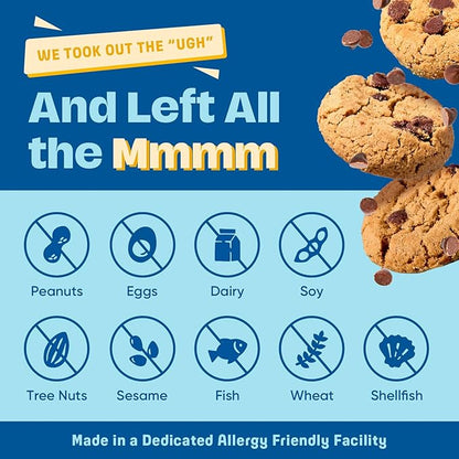 Gluten Free Patake Crunchy Chocolate Chip Cookies - Vegan - Free From the Top 9 Allergens Including Dairy, Wheat, Soy, Eggs, & Peanuts - Non GMO - Safe School & Office Snack (3 Pack, 5.5oz Boxes)