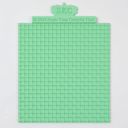 KALAIEN Sweater Texture Fondant Impression Mats Knit Fondant Embosser Texture Mats for Clay Cake Decorating Molds 1Pcs(Style 3)