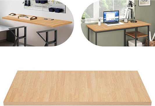 Butcher Block Countertop | 47x24in Wood Board Countertop | DIY Washer Dryer/Island/Kitchen Counter-top | countertop Cutting Board | 1102lbs Load Capacity | Wood Color | NO Base Legs, 1.38in Thick