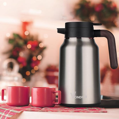 Vondior Coffee Carafe 35oz/1.0L - 24Hours Coffee Thermos- Insulated 304 Stainless Steel Hot Beverage Dispenser - Thermal Coffee Carafes For Keeping Hot/Cold Coffee, Drink Dispenser for Parties