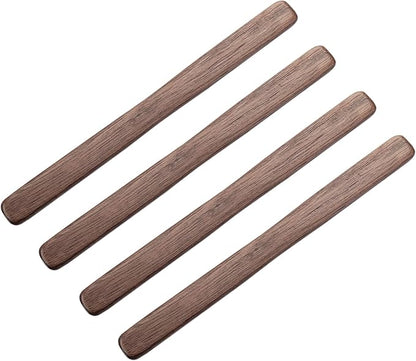 4Pcs Black Walnut Wood Coffee Stirrers 6″ Reusable Wooden Drink Stir Sticks for Coffee, Tea, Milk, Chocolate & Jam Spreader