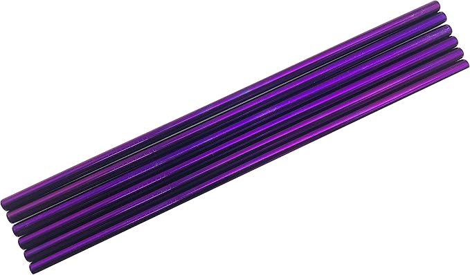 10 Pcs Stainless Steel Straws, Reusable Drinking Straws, Straight Metal Straw Sets with 2 Pcs Cleaning Brushes (10.5 Inch, Purple)