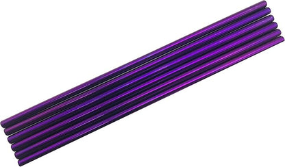 10 Pcs Stainless Steel Straws, Reusable Drinking Straws, Straight Metal Straw Sets with 2 Pcs Cleaning Brushes (10.5 Inch, Purple)