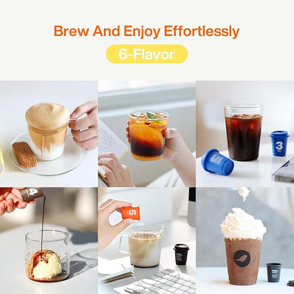 SATURNBIRD Coffee Instant Cold Brew - Medium, Dark Roast Variety Pack, 3 Roast Levels (NO.4-6), 100% Arabica, Enjoy Cold/Hot, 24 Single Serves Perfect for Iced Coffee