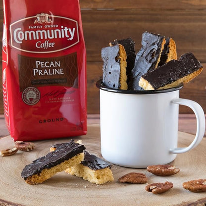 Community Coffee Pecan Praline Flavored 12 Ounces, Medium Roast Ground Coffee, 12 Ounce Bag (Pack of 3)