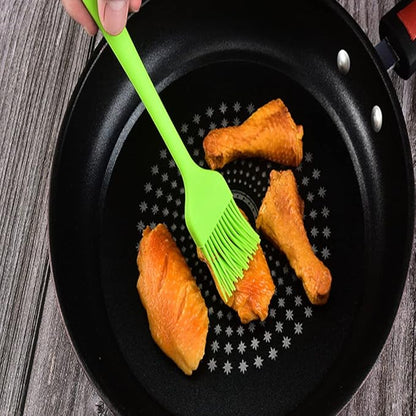 Silicone brush， BBQ/Pastry Basting Brushes,Silicone Cooking Grill Barbecue Baking Pastry Oil/Honey/Sauce Brush (7 PCS,orange)