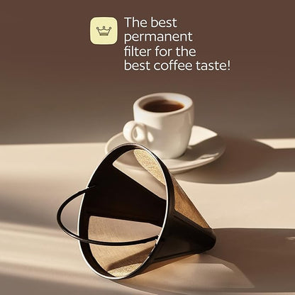 GoodCups 2-Pack Reusable #4 Cone Coffee Filters for Cuisinart 10–14 Cup Brewers (DCC-3200, DCC-1200, DCC-3400) & Ninja Coffee Makers, Stainless Steel Mesh, Permanent, Dishwasher-Safe