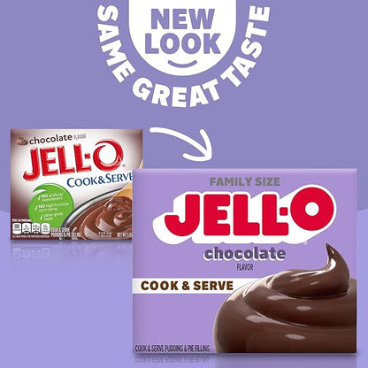 Jell-O Cook & Serve Chocolate Pudding & Pie Filling Mix (24 ct Pack, 5 oz Boxes)