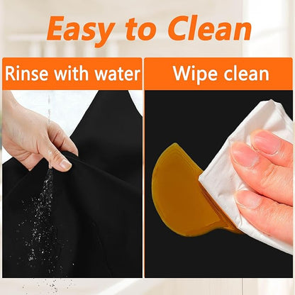 47.3''x23.6''(120cmx60cm) Extra Large Silicone Mat for Kitchen Counter, Heat Resistant Countertop Protector, Non-Slip Waterproof Kitchen Island Mat, Easy to Clean, Lake Blue