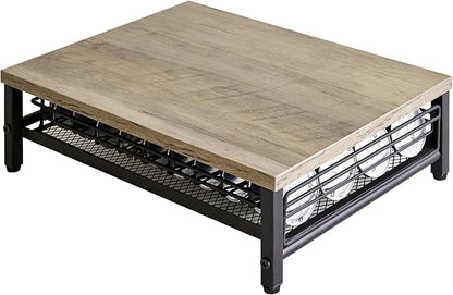 IBUYKE Wooden Coffee Pod Drawer Holder,Pod Holder,40 Capsule Pods,Coffee Pod Holder Drawer With Mesh Shelves,Home Kitchen Counter Organizer,Greige TCJ101Y