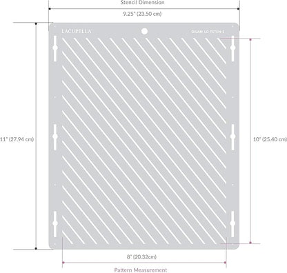 Cake Baking Stencil - Seamless Delicate Pattern for Decorating Tall Double Barrel Cake to Use with Buttercream, Royal Icing, Ganache, Paint, Airbrush (FOLD)
