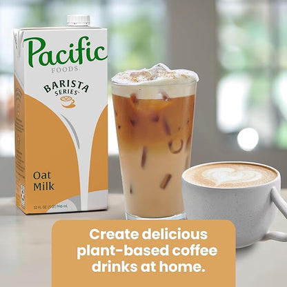 Pacific Foods Barista Series Original Oat Milk, Plant Based Milk, 32 oz Carton