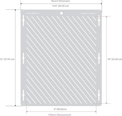 Cake Baking Stencil - Seamless Delicate Pattern for Decorating Tall Double Barrel Cake to Use with Buttercream, Royal Icing, Ganache, Paint, Airbrush (Reine)