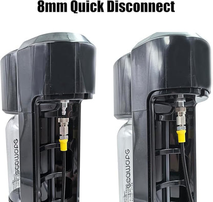 Carbon Dioxide Filling Adapter 8mm Male Quick Disconnect TR21-4 for Soda Water Machine Sparkling Water Maker External CO2 Tank