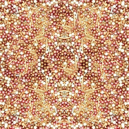 Confect Rose Gold & Pearl Edible Sprinkles Mix – Metallic Cake & Cupcake Toppers, Cookie & Dessert Decoration | Wedding, Birthday, Party Baking Supplies | Vegan, Gluten-Free, Nut-Free, Soy-Free, Dairy-Free, Palm Oil-Free- 4.2 Oz