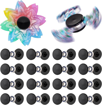 16 Pack Fidget Spinner Bearing and Cap Replacement Set, Chrome Steel Bearing Balls, High Speed 13mmx7mmx4mm Bearings Single Sealed Small Bearings for Fidget Spinner