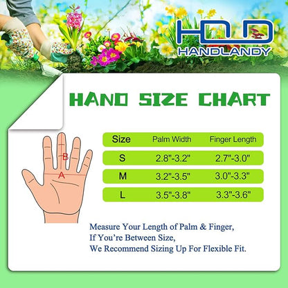 HANDLANDY Long Gardening Gloves for Men & Women, Thorn Proof Rose Pruning Gloves Leather Gauntlets Garden Glove Yard Work Glove (Medium, Grey)