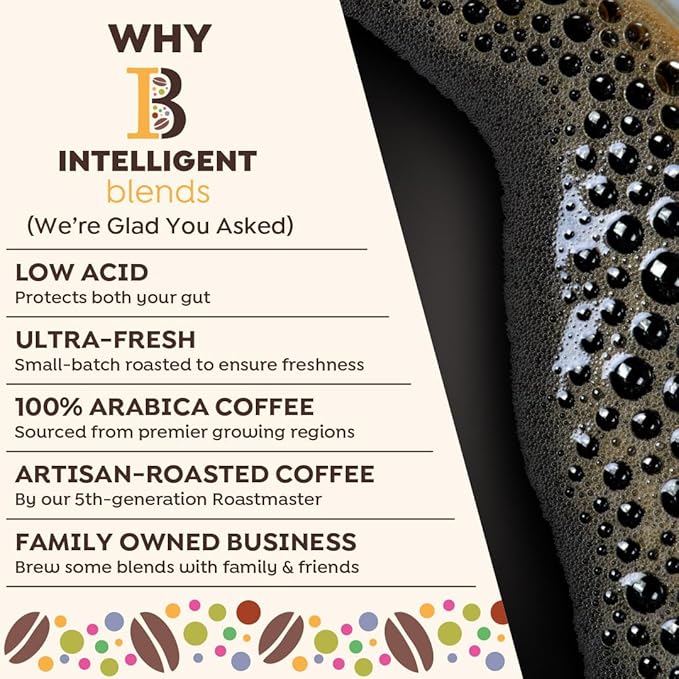 Intelligent Blends Medium Dark Roast Coffee Pods, 100 ct, Recyclable Single Serve Pods – 100% Arabica Coffee, Compatible with Keurig K Cups Maker