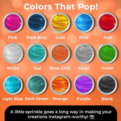 Bulk (20g) Orange Edible Glitter for Drinks | Premium Edible Glitter for Cakes Drink Brew Glitter Orange Edible Glitter Orange Cake Decorations Edible Orange Glitter for Strawberries Cocktail Glitter