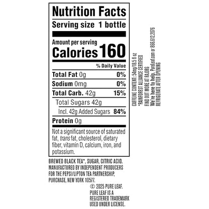 Pure Leaf Iced Tea, Sweet Tea, Real Brewed Tea, 18.5 Fl Oz Bottles (Pack of 12)