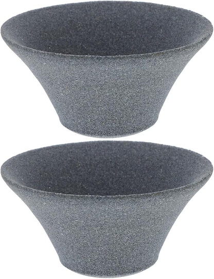 2Pcs Japanese Coffee Filters Ceramic Coffee Dripper Reusable Dripper Paperless Tea Strainer Light Grey, 4.52x4.52x2.36inch