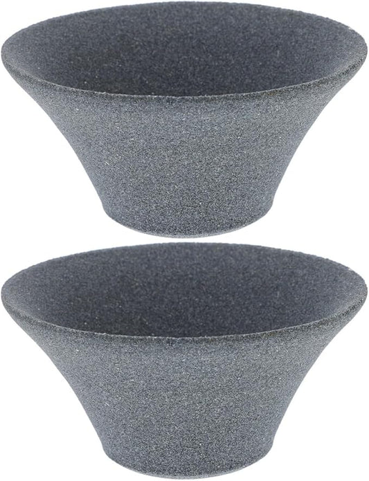 2Pcs Japanese Coffee Filters Ceramic Coffee Dripper Reusable Dripper Paperless Tea Strainer Light Grey, 4.52x4.52x2.36inch