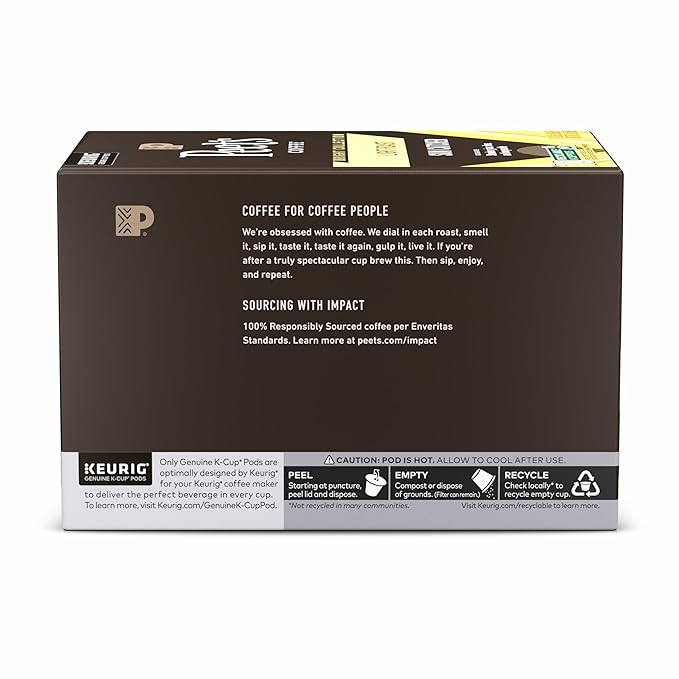 Peet's Coffee, Light Roast K-Cup Coffee Pods for Keurig Coffee Machines - Sun Catcher, 10 Count (1 Box of 10 K Cups)