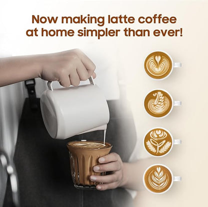 MHW-3BOMBER Milk Frothing Pitcher - 20oz/600ml Milk Frother Cup with U-Shaped Spout - SUS 304 Steaming Pitcher - Cappuccino Latte Art Cup for Barista - Quadrilateral Body - Glossy P5182-OS