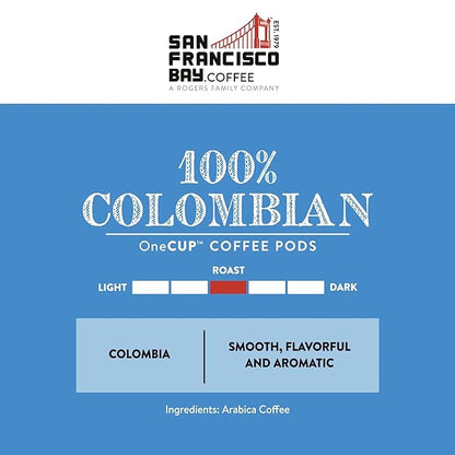 San Francisco Bay Compostable Coffee Pods - 100% Colombian (36 Ct) K Cup Compatible including Keurig 2.0, Medium Roast