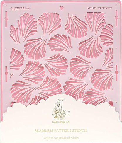 Cake Decorating Stencil for Tall Buttercream Cake, Royal Icing, Ganache, Paint, Airbrush (Leticia)