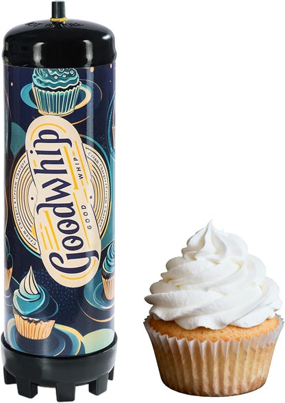 2.2L 1364g Whipped Cream Charger Tank (1 Pack), Fits with Any Standard Dispensers, Leak Proof Steel