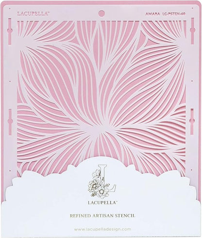 Large Cake Decorating Stencil (Amara) Leaf Veins Pattern