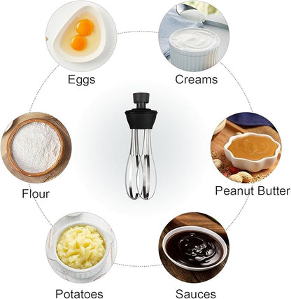 VONCI 10inch Detachable Whisk Attachment. 350W, 500W & 750W Commercial Immersion Blender Compatible.