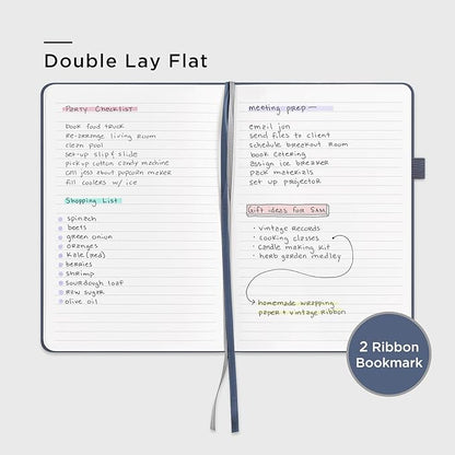 &And Per Se Lined Journal Notebook (10 Packs), 160 Pages, A5 5.7 x 8 inches College Ruled Thick Paper Notebook Journals for Writing, Hardcover Notebooks for Women Men Office School (Dark Blue)