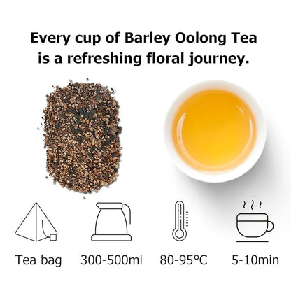HANFANGLING Barley Oolong Herbal Tea, Oolong Tea, 20 Tea Bags, 2.82oz(80g), Refreshing, Barley Roasted Fragrance