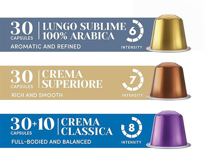 Caffè Borbone Limited Edition Holiday Variety Pack Aluminum Capsules Compatible with Nespresso Original Machines, 100 Count