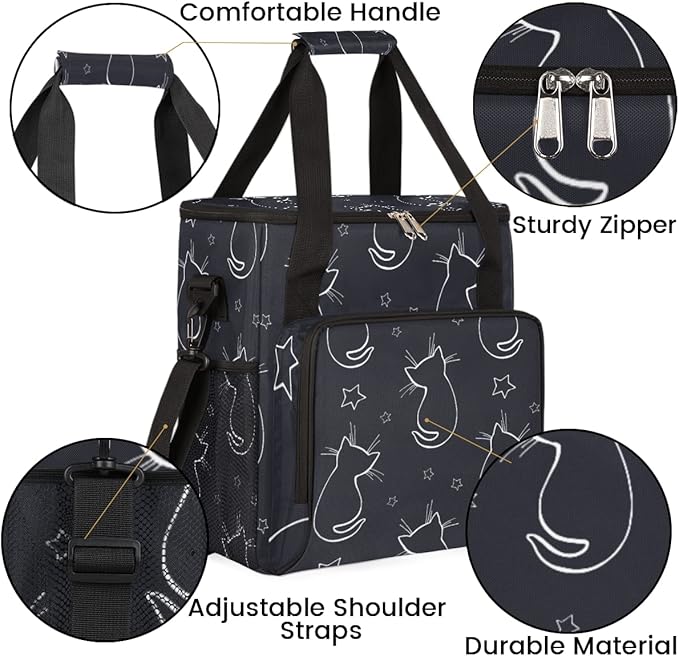 cfpolar Coffee Maker Storage Bag, Waterproof Travel Carrying Storage Tote Bag Organizer Case, Compatible with K-Mini or K-Mini Plus, And Suitable for Other Accessories， With Pockets for K-Cup Pods
