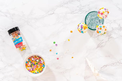 Bakerpan Spring Sprinkles for Cake Decorating - Flower Confetti Edible 4 Ounces - Edible Confetti Sprinkles for Cupcakes, Ice Cream, Cookies, Cakes (Made in USA)