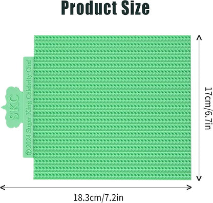 KALAIEN Sweater Texture Fondant Impression Mats Knit Fondant Embosser Texture Mats for Clay Cake Decorating Fondant Molds 1Pcs(Style 1)