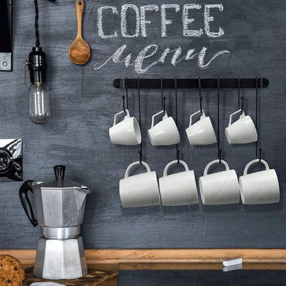 AJART Coffee Bar Decor Mug Holder: 17" Coffee Cup Rack for Home Kitchen Office Dining Room Cafe Bar